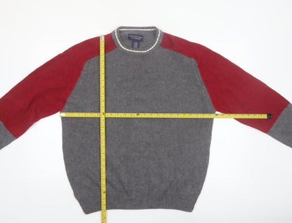 Roundtree & Yorke Men's Grey Pullover Jumper Size L Crew Neck Knit