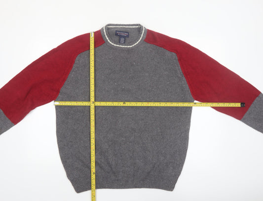 Roundtree & Yorke Men's Grey Pullover Jumper Size L Crew Neck Knit