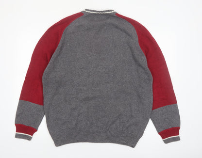 Roundtree & Yorke Men's Grey Pullover Jumper Size L Crew Neck Knit