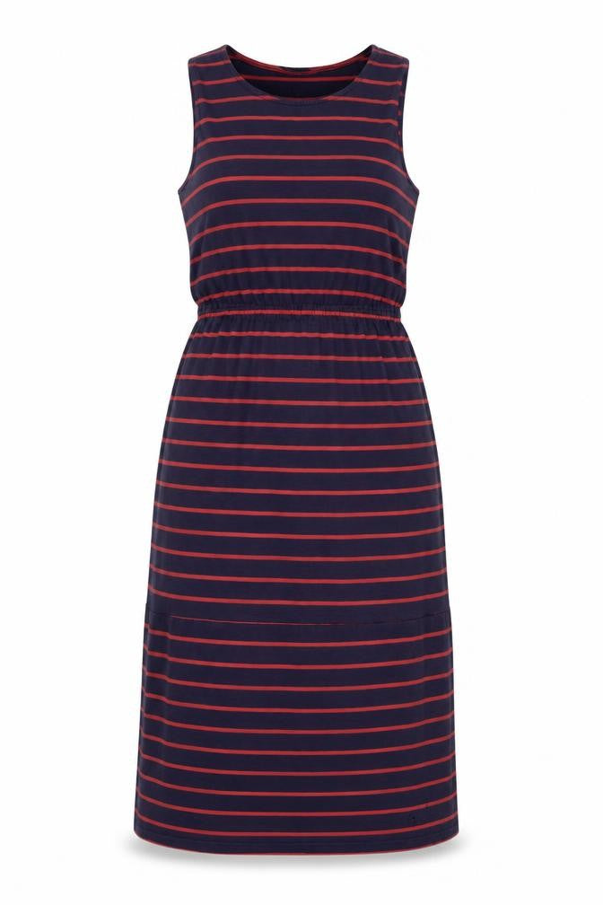 Joules Women Blue Striped Tank Dress Size 12 Cotton Blend