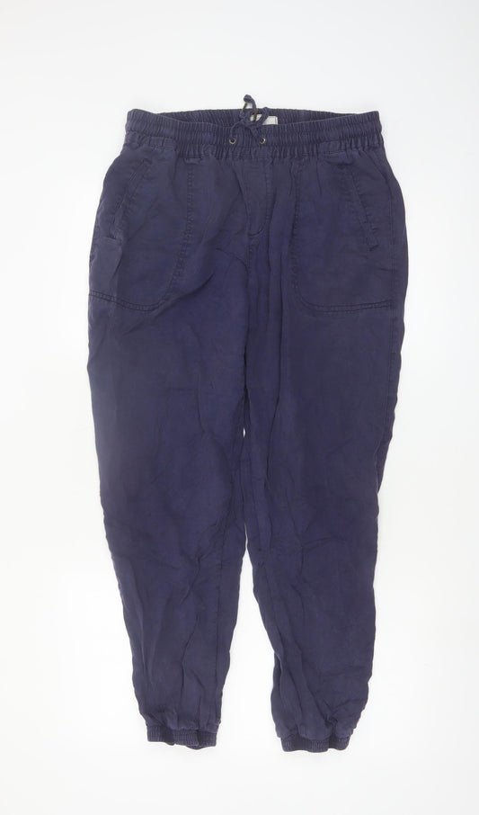 Fat Face Womens Blue Lyocell Jogger Trousers Size 14