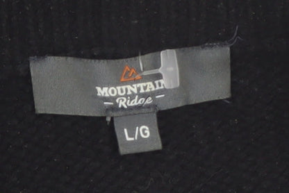 Mountain Ridge Men's Grey Fair Isle 1/4 Zip Knit Jumper L