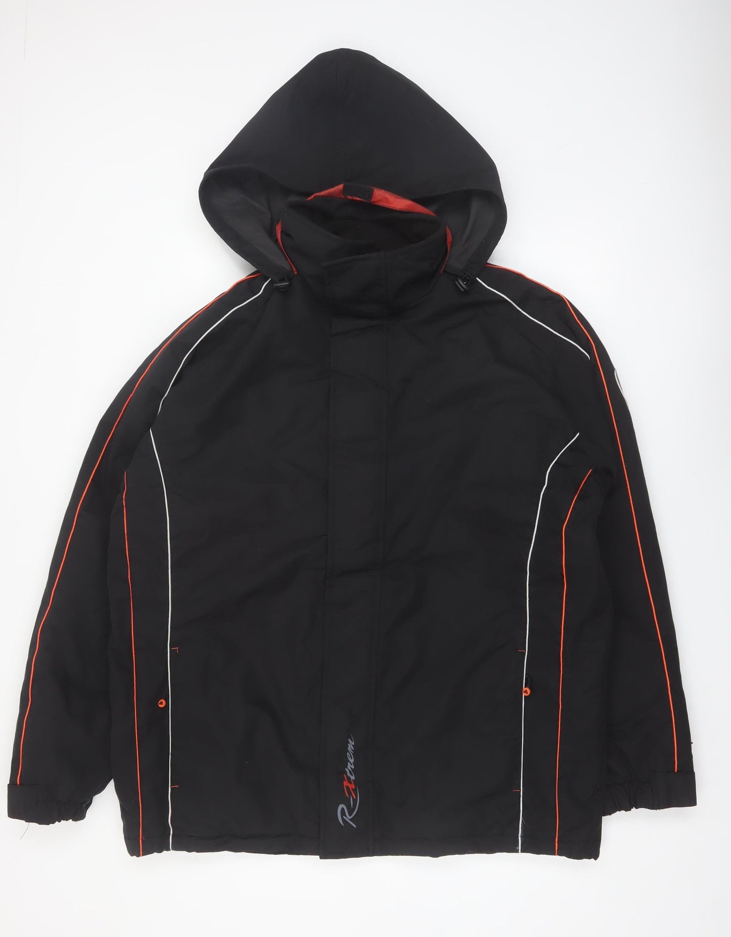 Atlas For Men Black XL Hooded Outdoor Parka Jacket Waterproof Windproof