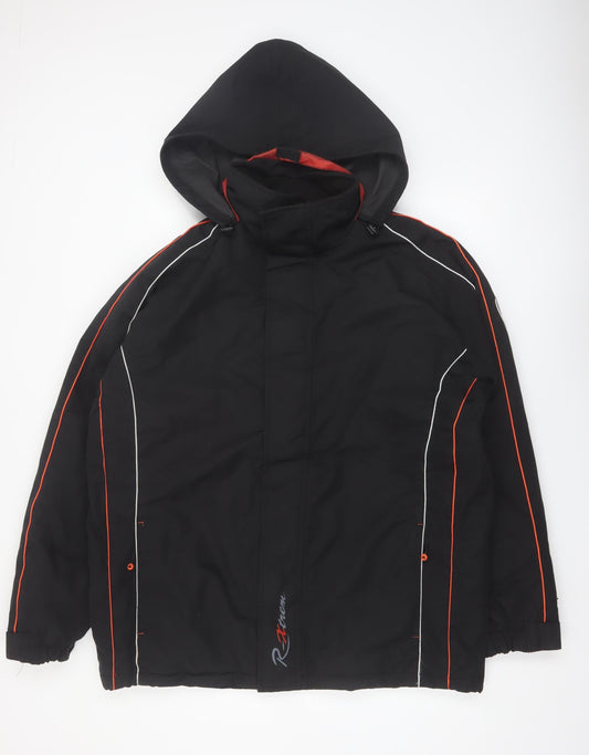 Atlas For Men Black XL Hooded Outdoor Parka Jacket Waterproof Windproof