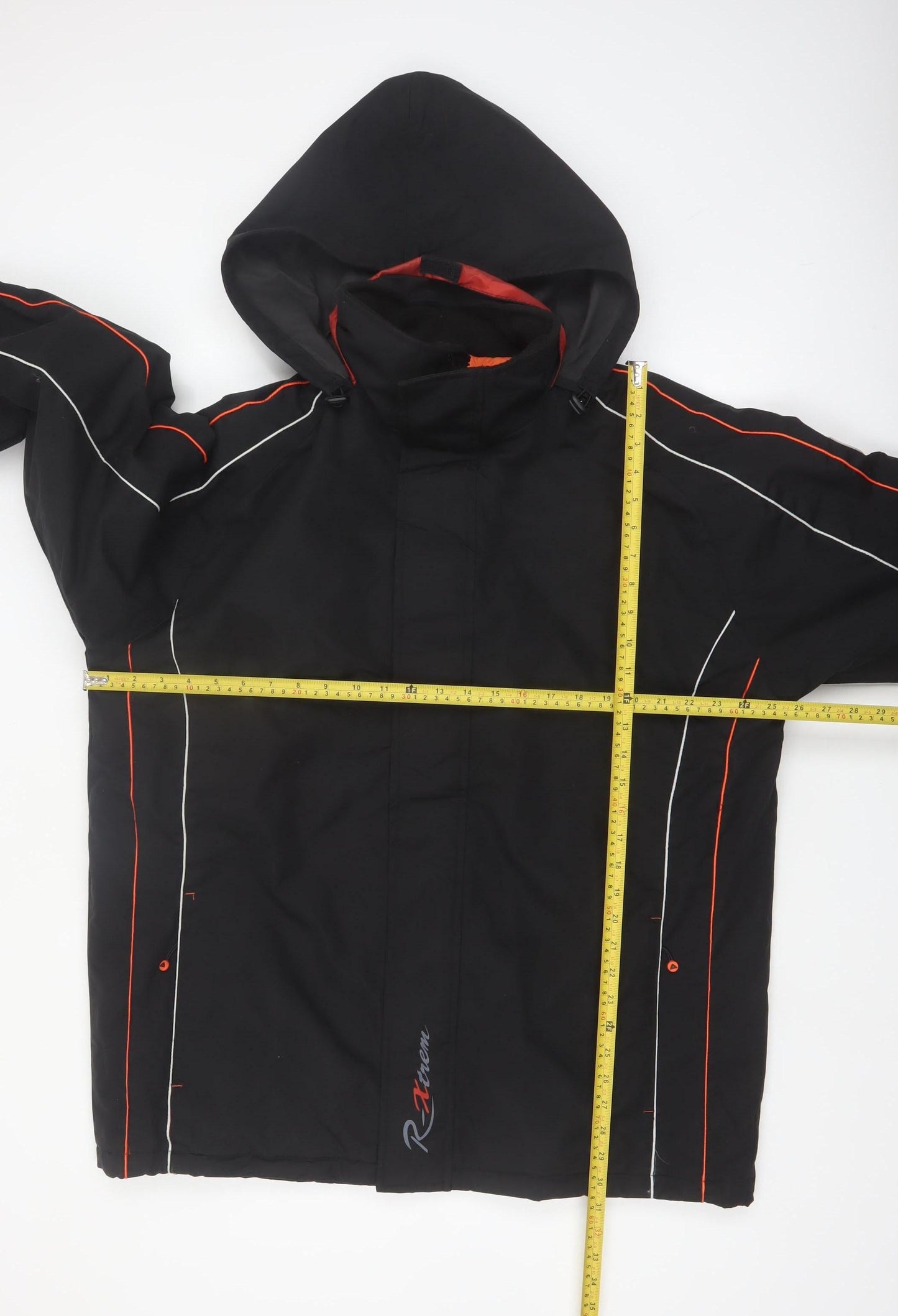 Atlas For Men Black XL Hooded Outdoor Parka Jacket Waterproof Windproof