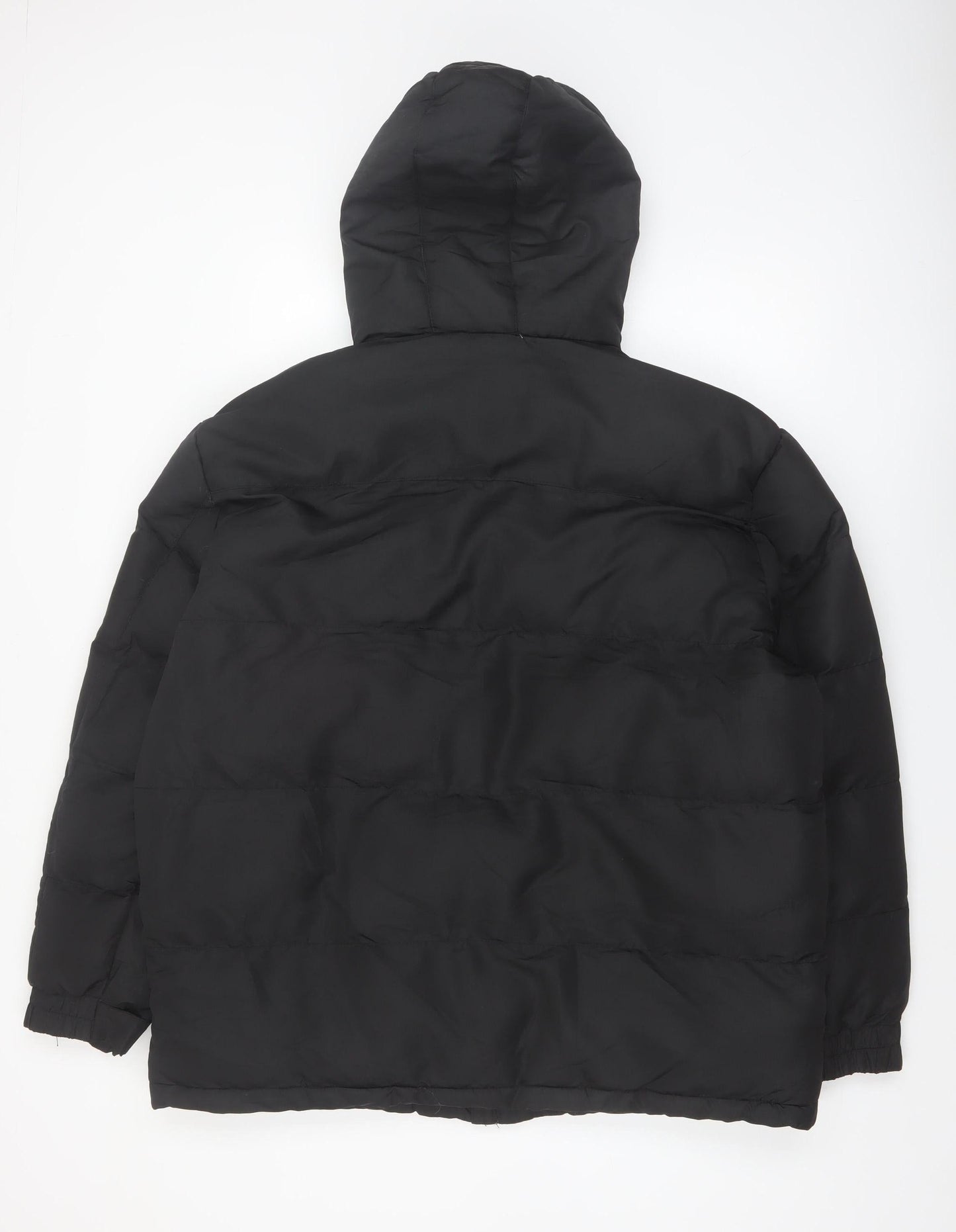 Outdoor Life Men's Black L Puffer Jacket Hooded Winter Coat