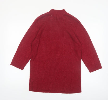 Penningtons Women Red Knit Mock Neck Pullover Jumper Size 18 Plus