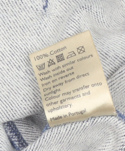 John Lewis & Co. Men Blue XL Full Zip Cotton Hoodie