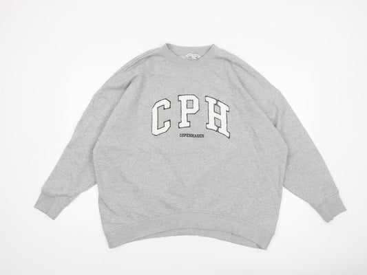 Next Women Grey CPH Copenhagen Pullover Sweatshirt Size L