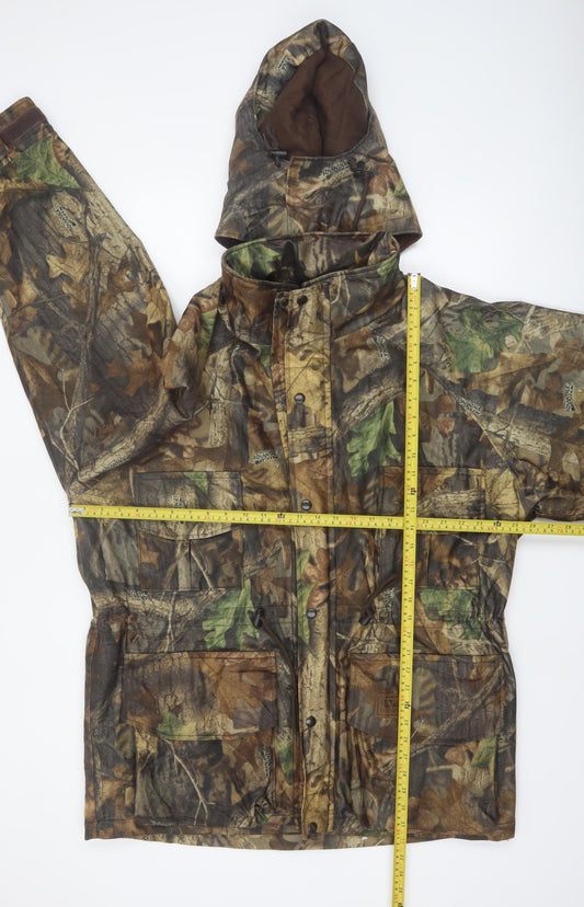 Walls Outdoors Men's Brown Camouflage Hooded Insulated Parka Jacket L