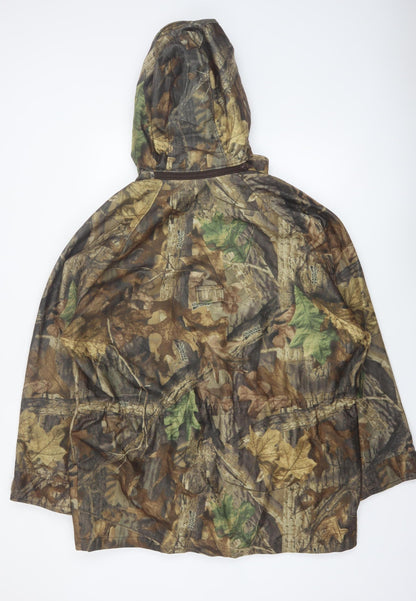 Walls Outdoors Men's Brown Camouflage Hooded Insulated Parka Jacket L