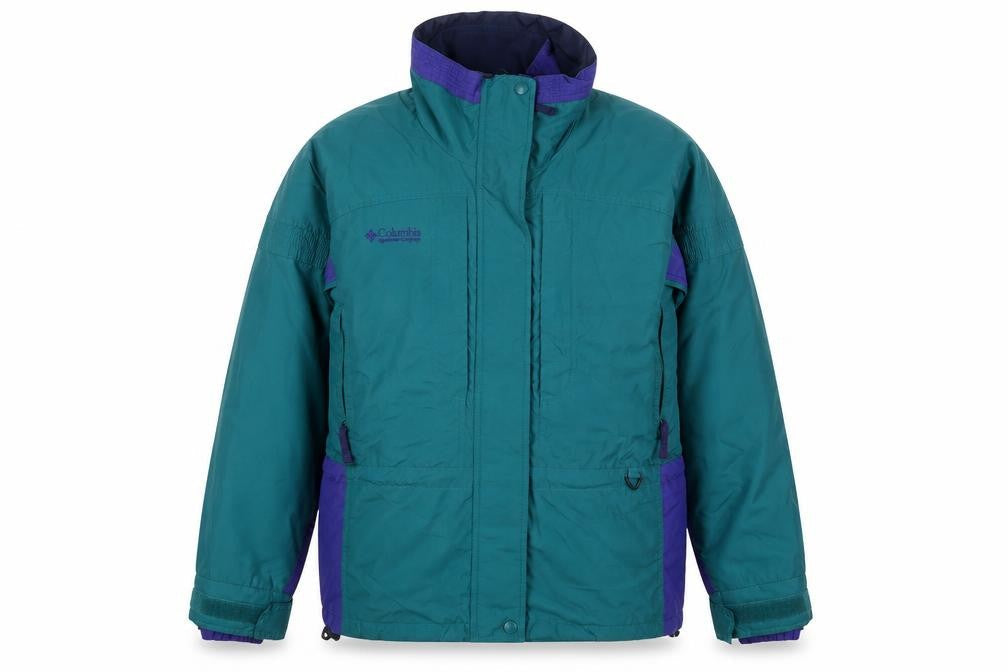 Columbia Women's Green Retro Ski Jacket M Winter Waterproof Outdoor Coat