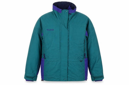 Columbia Women's Green Retro Ski Jacket M Winter Waterproof Outdoor Coat