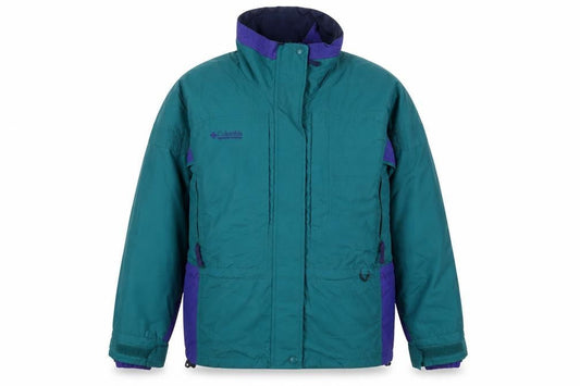 Columbia Women's Green Retro Ski Jacket M Winter Waterproof Outdoor Coat