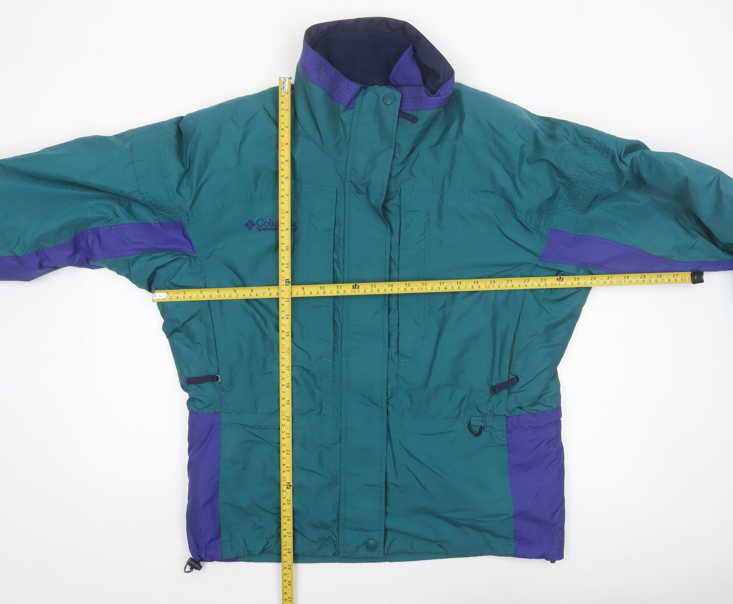 Columbia Women's Green Retro Ski Jacket M Winter Waterproof Outdoor Coat