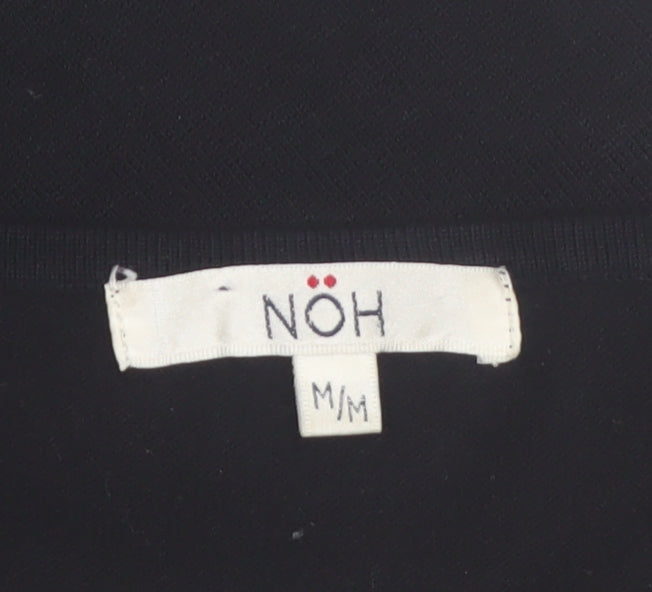 NÖH Women's Black Sleeveless Sequin V-Neck Knit Tank Top Size M