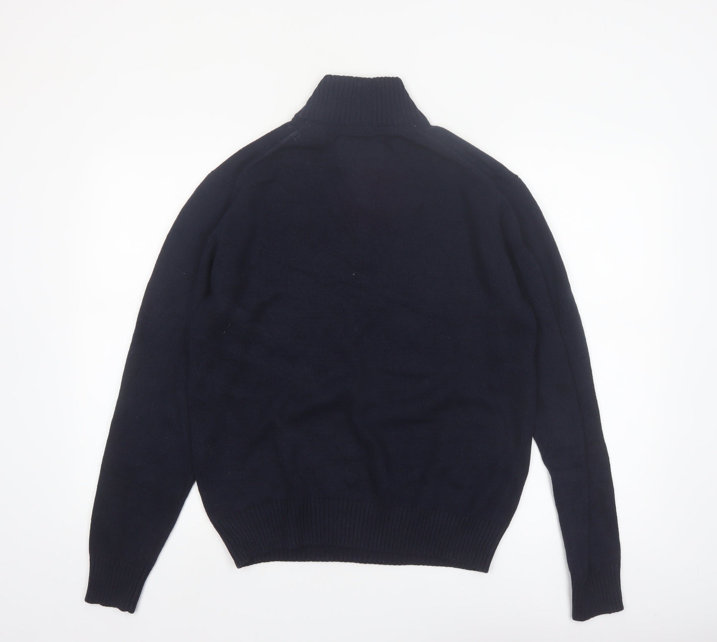 Weatherproof Men’s Blue Fair Isle 1/4 Zip Cotton Jumper Size S