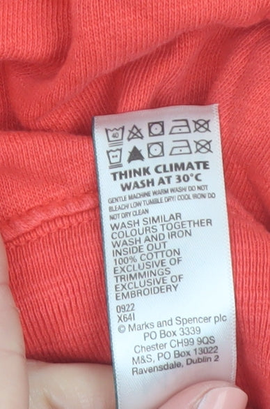 Marks and Spencer Womens Red Chicago Cotton Sweatshirt Size 16