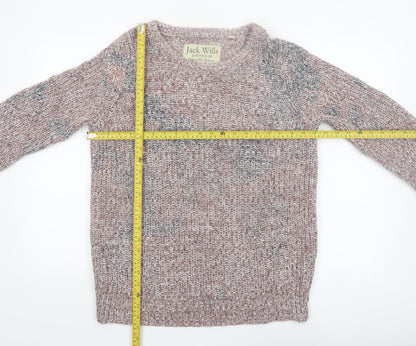 Jack Wills Women's Multicoloured Cotton Chunky Knit Jumper UK 14