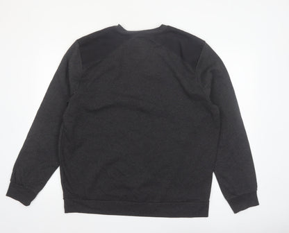 Easy Men’s Grey 2XL Pullover Sweatshirt Crew Neck Varsity Style