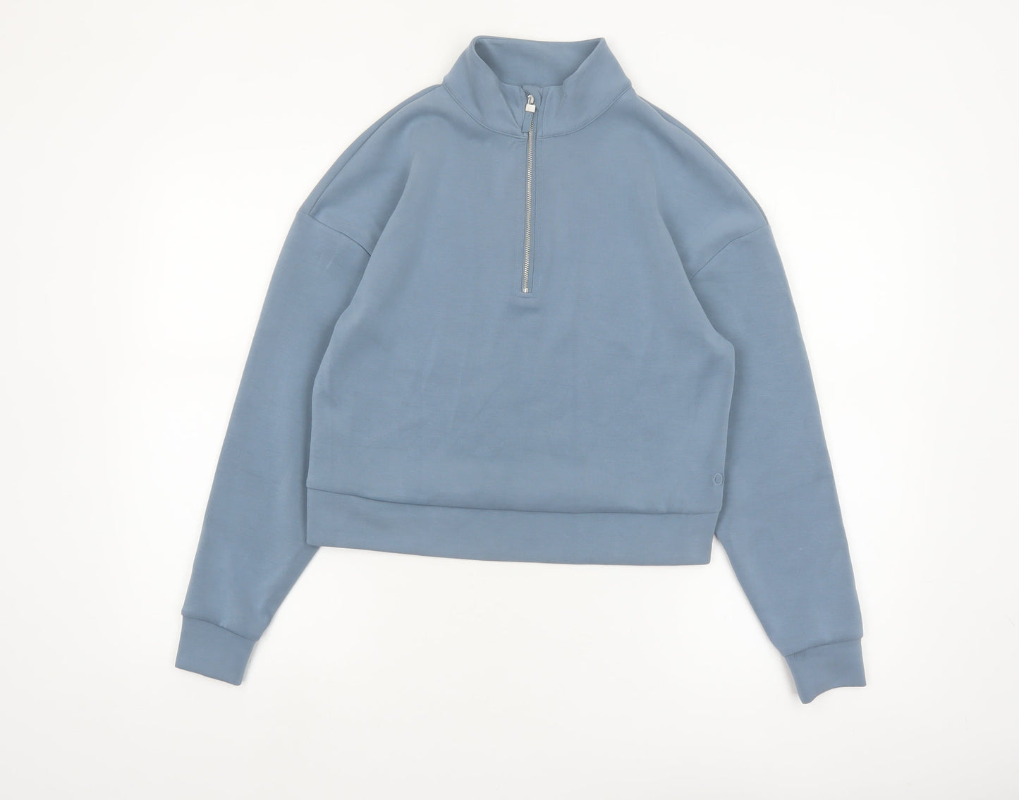 Marks and Spencer Goodmove Womens Blue 1/2 Zip Sweatshirt Size 8
