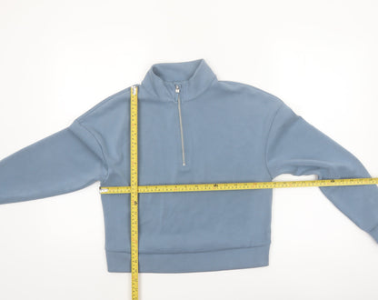 Marks and Spencer Goodmove Womens Blue 1/2 Zip Sweatshirt Size 8