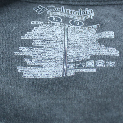 Columbia Mens Grey XL Graphic Skull Outdoor Cotton T-Shirt