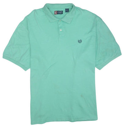 Chaps Men's Green Cotton Short Sleeve Polo Shirt XL