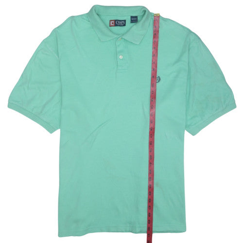 Chaps Men's Green Cotton Short Sleeve Polo Shirt XL