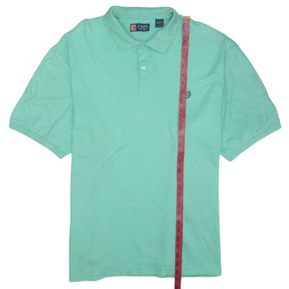 Chaps Men's Green Cotton Short Sleeve Polo Shirt XL