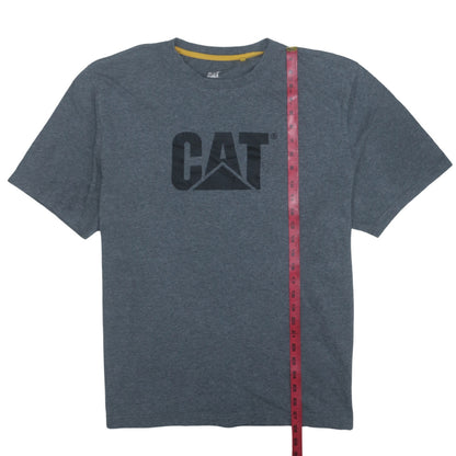CAT Men's Grey XL Graphic Logo Workwear Cotton T-Shirt