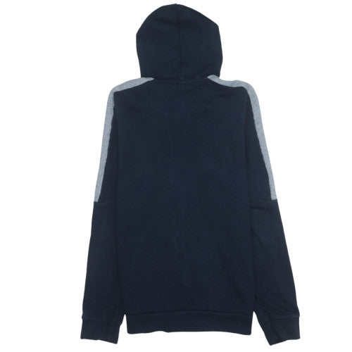 Adidas Mens Blue Full Zip Hoodie Size L Regular Fit Sportswear