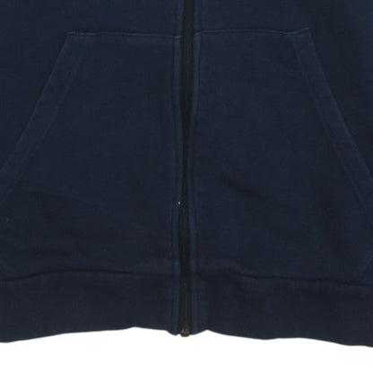Adidas Mens Blue Full Zip Hoodie Size L Regular Fit Sportswear