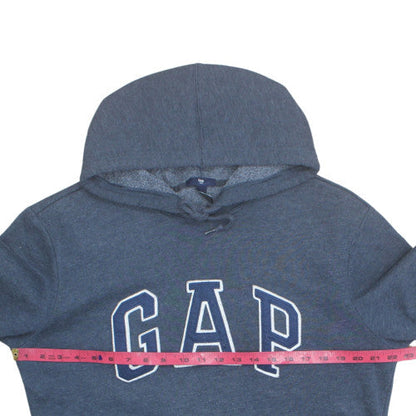 GAP Men's Blue Pullover Fleece Logo Hoodie Size M Regular Fit