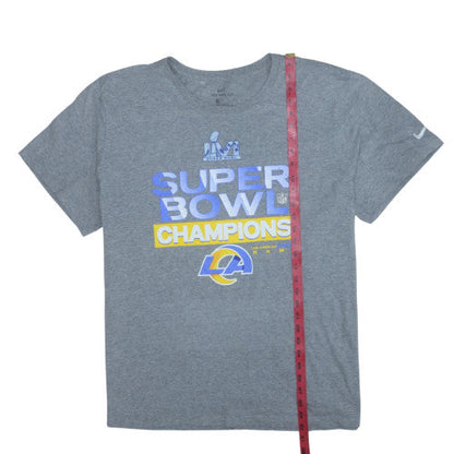 Nike Men's Grey LA Rams Super Bowl Champions T-Shirt Size L