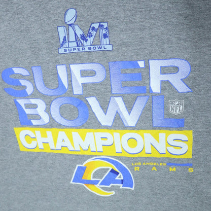 Nike Men's Grey LA Rams Super Bowl Champions T-Shirt Size L