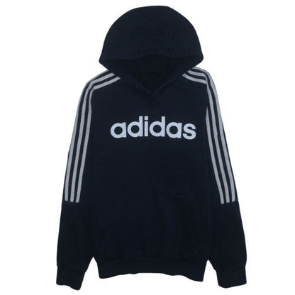adidas Men Blue Pullover Hoodie Small Sports Fleece Sweatshirt
