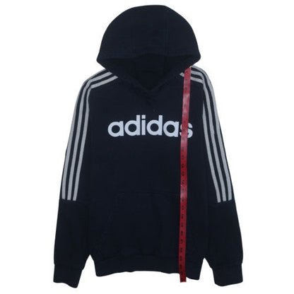 adidas Men Blue Pullover Hoodie Small Sports Fleece Sweatshirt