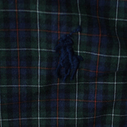 Ralph Lauren Men's Blue Check Classic Fit Long Sleeve Cotton Shirt L