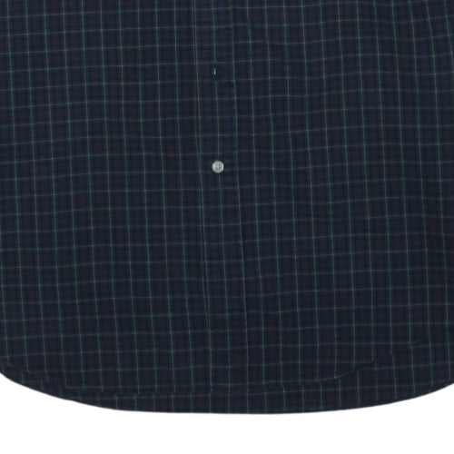 Ralph Lauren Men's Blue Check Classic Fit Long Sleeve Cotton Shirt L
