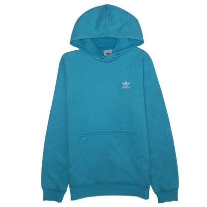 Adidas Mens Blue Small Pullover Hoodie Fleece Logo Sweatshirt