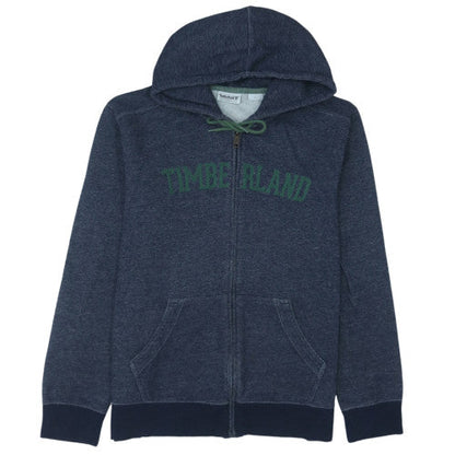 Timberland Men's Blue Full Zip Hoodie Size L Fleece Sweatshirt