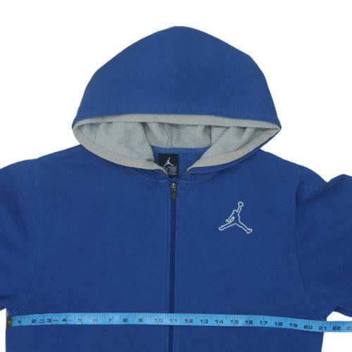 Nike Jordan Blue Full Zip Hoodie Men S Classic Fleece Sweatshirt