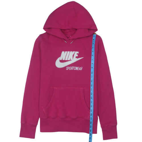 Nike Womens Pink Pullover Hoodie Sweatshirt Size L Fleece Sportswear