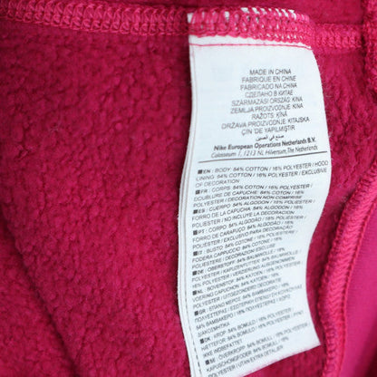 Nike Womens Pink Pullover Hoodie Sweatshirt Size L Fleece Sportswear