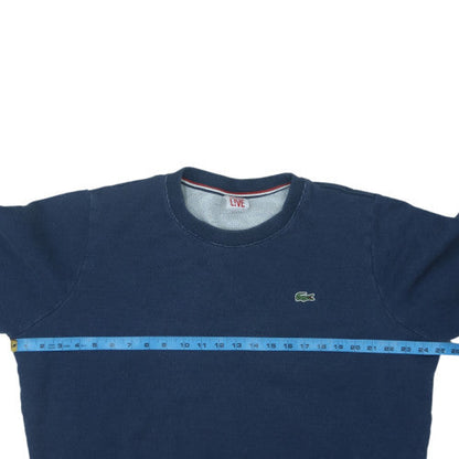 Lacoste Men's Blue 2XL Crew Neck Cotton Pullover Sweatshirt