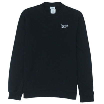 Reebok Men's Black Crew Neck Pullover Sweatshirt M Casual Sportswear