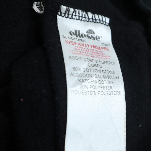 Ellesse Mens Black XL Pullover Hoodie Sports Logo Sweatshirt