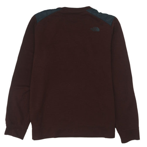The North Face Men's Brown Quilted Shoulder Crew Neck Sweatshirt Size M
