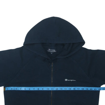 Champion Men's Navy Full Zip Hoodie XL Classic Athletic Style